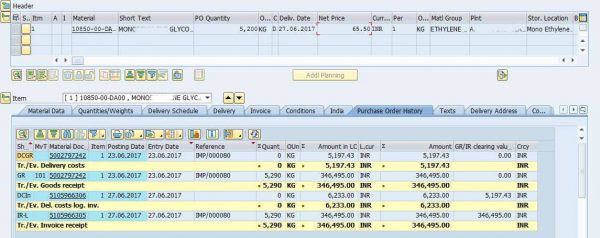 Purchase Order for SAP ML Run System Audit