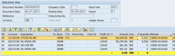 ML Acocunting for SAP ML Run System Audit